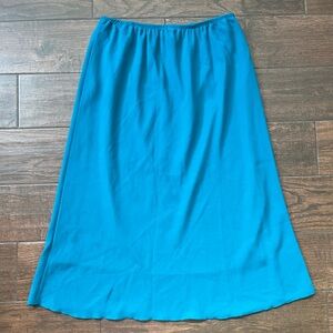Aqua blue high waisted maxi skirt